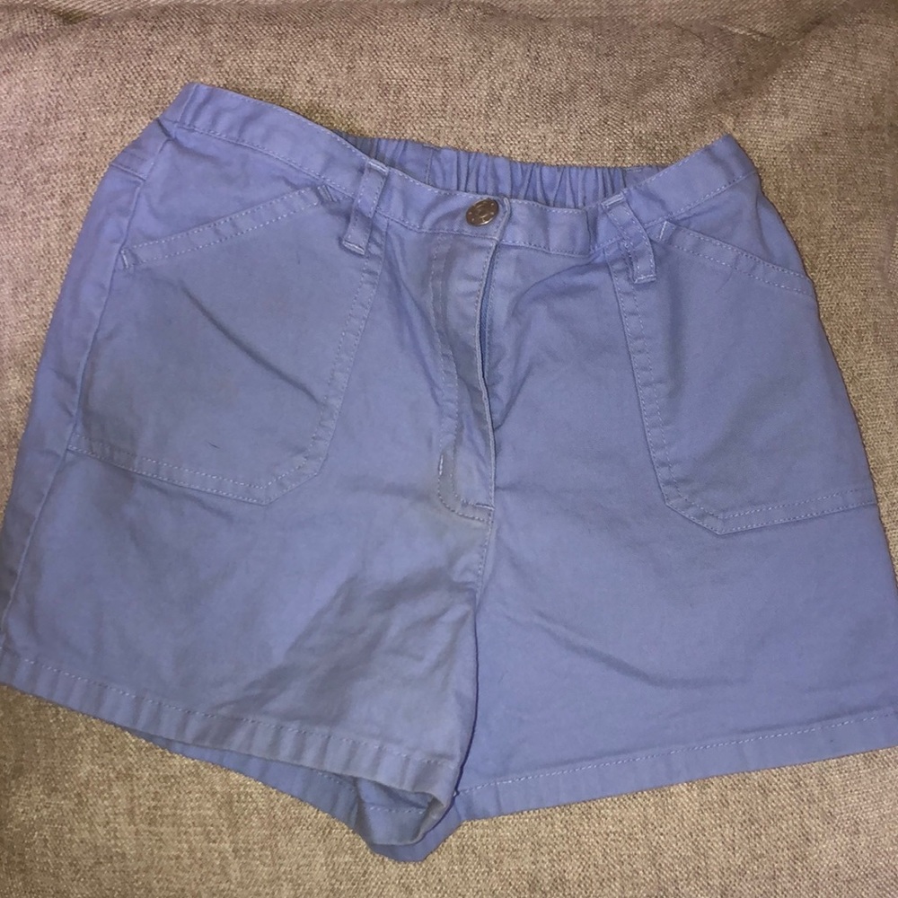 Periwinkle khaki-style shorts